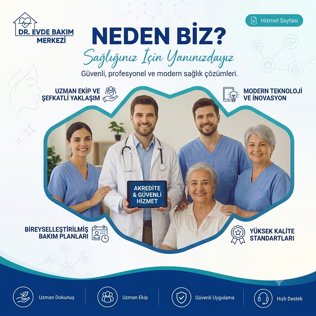 Dr. Evde Bakım Merkezi Neden Biz sayfa içi görseli