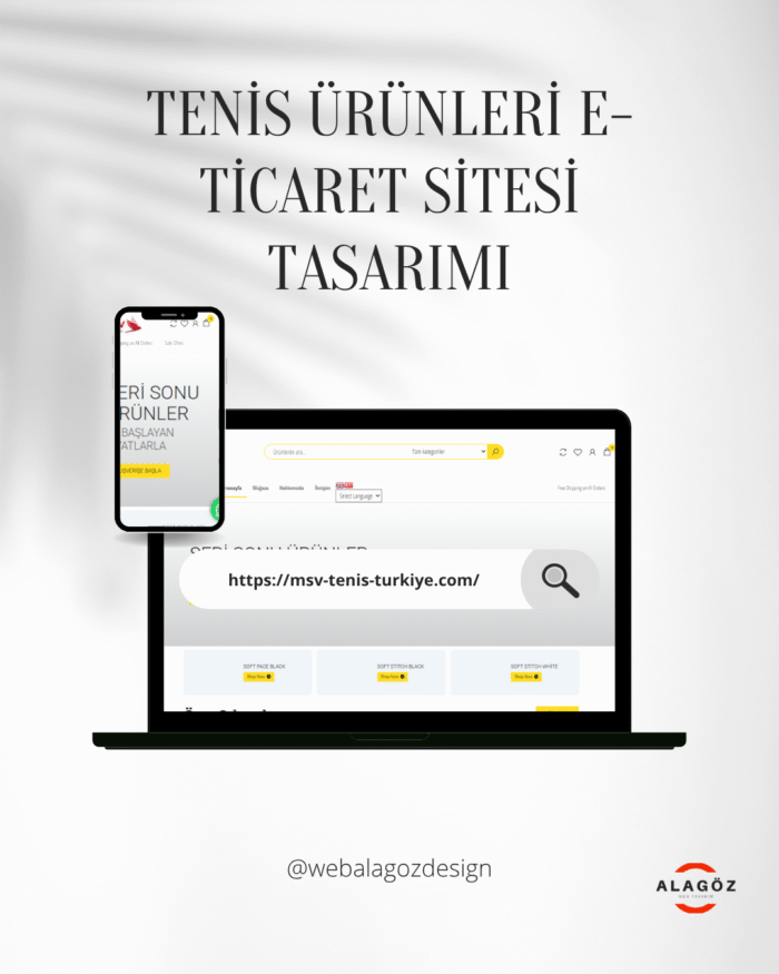 Tenis Ürünleri E-Ticaret Sitesi Tasarımı