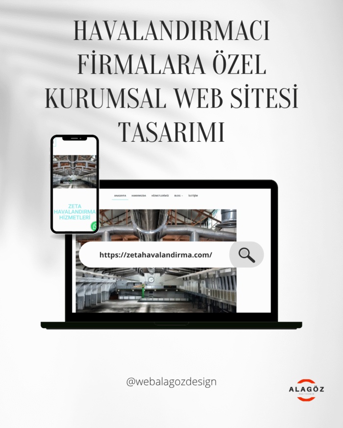 Havalandırmacı Firmalara Özel Kurumsal Web Sitesi Tasarımı